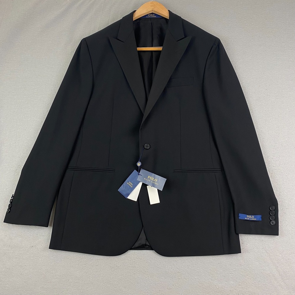 Polo Ralph Lauren Mens Wool peak Tuxedo jacket 44L Custom fit NEW NWT